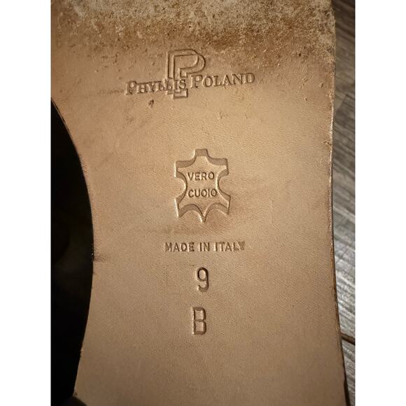 Vintage 80s-90s Phyllis Poland Two Tone Leather Linen Oxford Shoes Italy 9B - Picture 3 of 11